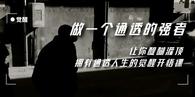 （7696期）觉醒-做一个通透强者，让你醍醐灌顶，拥有通透人生，掌握强大的秘密_免费分享网络创业,副业,信息差项目的老牌资源整合平台！金铲子项目