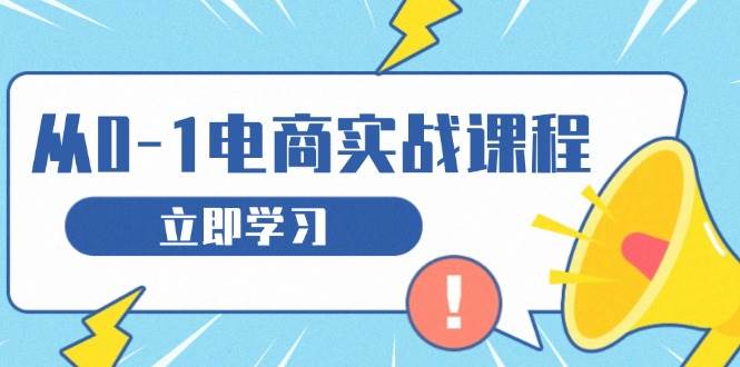 从零做电商实战课程，教你如何获取访客、选品布局，搭建基础运营团队_免费分享网络创业,副业,信息差项目的老牌资源整合平台！金铲子项目