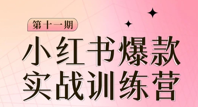 小红书博主爆款训练营第11期，手把手教你从0-1做小红书，从定位到起号到_免费分享网络创业,副业,信息差项目的老牌资源整合平台！金铲子项目