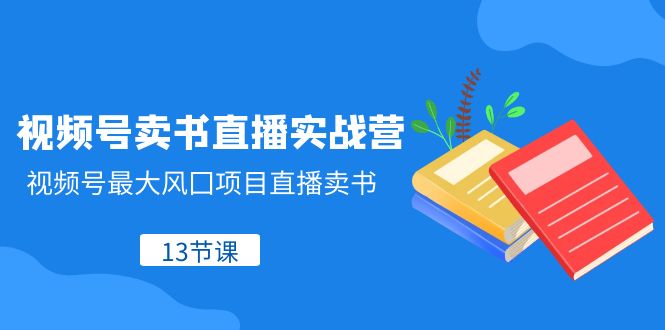 （8080期）视频号-卖书直播实战营，视频号最大风囗项目直播卖书（13节课）_免费分享网络创业,副业,信息差项目的老牌资源整合平台！金铲子项目