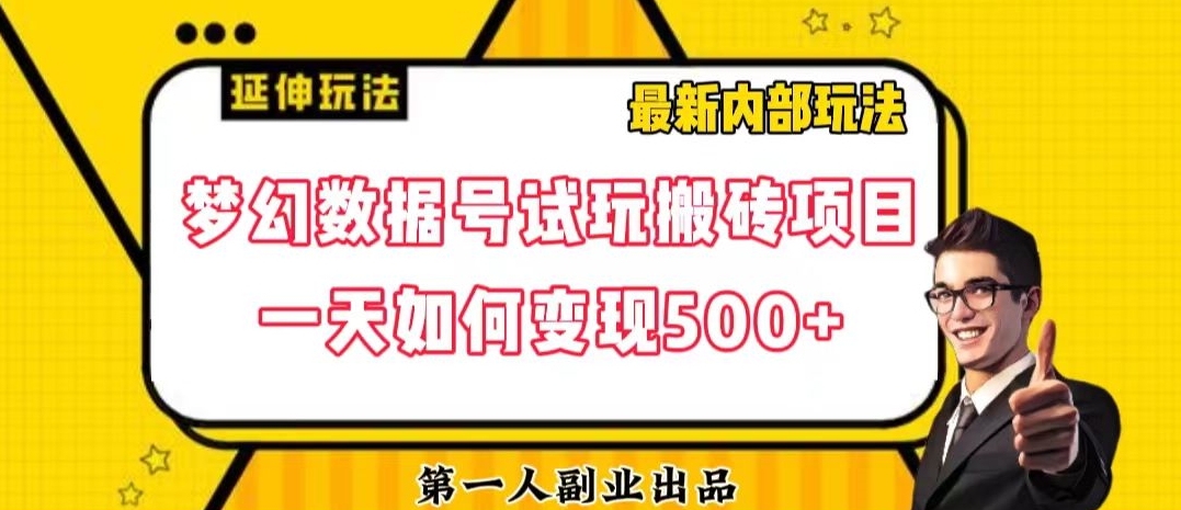 数据号回归玩法游戏试玩搬砖项目再创【揭秘】_免费分享网络创业,副业,信息差项目的老牌资源整合平台！金铲子项目