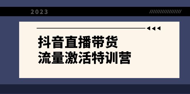 （8185期）抖音直播带货-流量激活特训营，入行新手小白主播必学（21节课资料）_免费分享网络创业,副业,信息差项目的老牌资源整合平台！金铲子项目