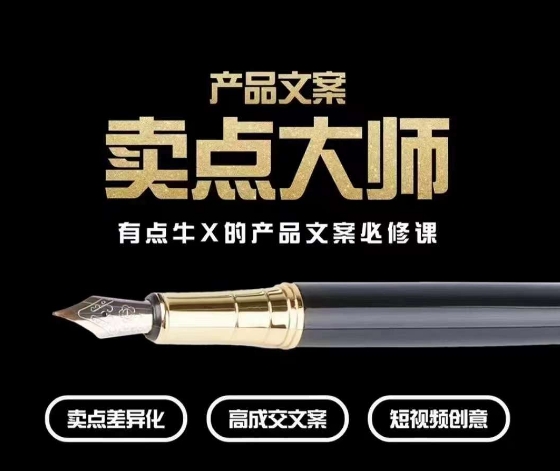 产品文案【卖点大师】高转化电商，有点牛X的产品文案必修课_免费分享网络创业,副业,信息差项目的老牌资源整合平台！金铲子项目