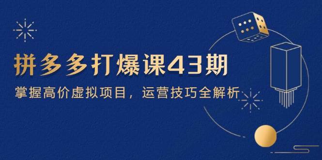 拼多多打爆课第43期，掌握高价虚拟项目，运营技巧全解析（15节）_免费分享网络创业,副业,信息差项目的老牌资源整合平台！金铲子项目