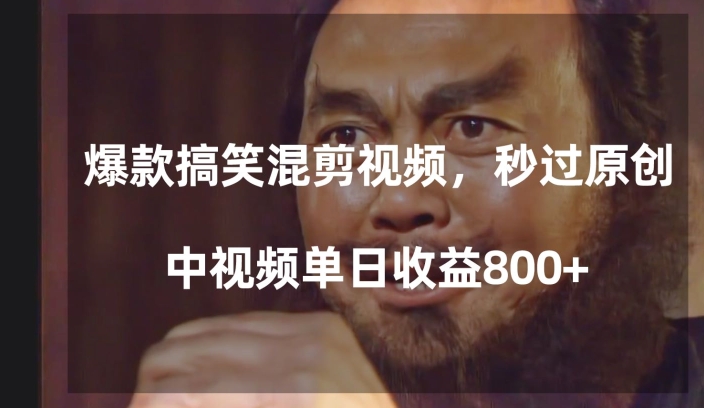 爆款搞笑混剪视频，百分百过原创，单日中视频播放【揭秘】_免费分享网络创业,副业,信息差项目的老牌资源整合平台！金铲子项目
