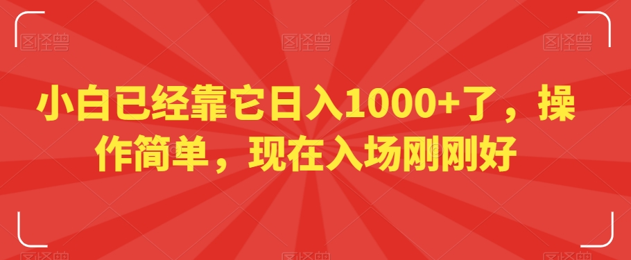 小白已经靠它了，操作简单，现在入场刚刚好【揭秘】_免费分享网络创业,副业,信息差项目的老牌资源整合平台！金铲子项目