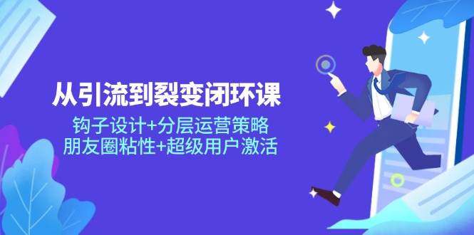从引流到裂变闭环课：钩子设计分层运营策略，朋友圈粘性超级用户激活_免费分享网络创业,副业,信息差项目的老牌资源整合平台！金铲子项目