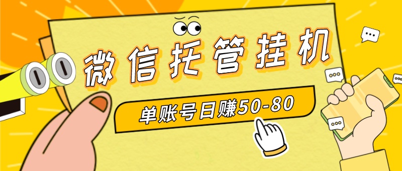 （8731期）微信托管挂机，单号-80，多号多撸，项目操作简单（附无限注册实名…_免费分享网络创业,副业,信息差项目的老牌资源整合平台！金铲子项目