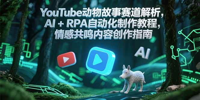 YouTube动物故事赛道解析，AIRPA自动化制作教程，情感共鸣内容创作指南_免费分享网络创业,副业,信息差项目的老牌资源整合平台！金铲子项目