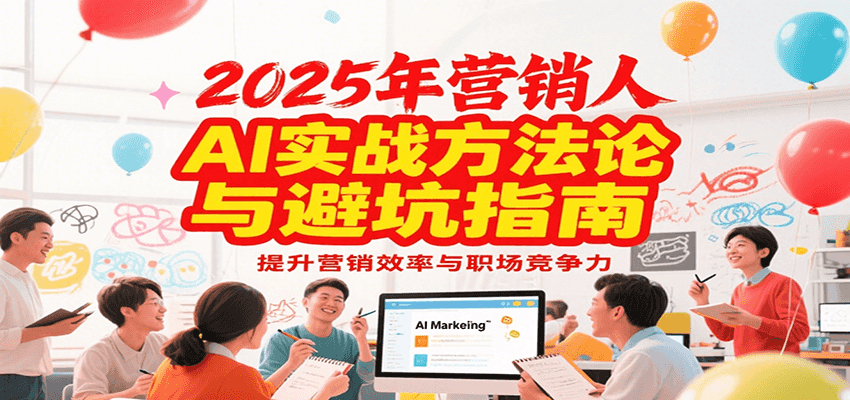 2025年营销实战方法论与避坑指南，利用AI提升营销效率与职场竞争力_免费分享网络创业,副业,信息差项目的老牌资源整合平台！金铲子项目