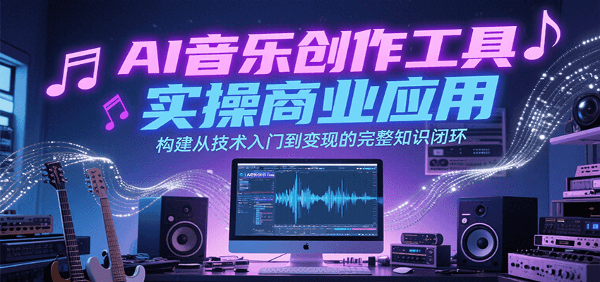 AI音乐创作工具实操商业应用，构建从技术入门到的完整知识闭环_免费分享网络创业,副业,信息差项目的老牌资源整合平台！金铲子项目