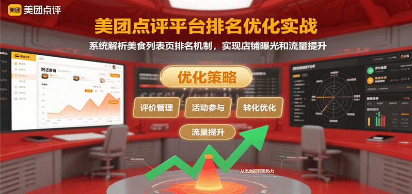 美团点评平台排名优化实战，系统解析美食列表页排名机制，实现店铺曝光和流量提升_免费分享网络创业,副业,信息差项目的老牌资源整合平台！金铲子项目