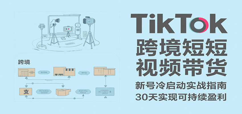 TikTok跨境短视频带货，30天攻克新号冷启动、0-1实现跨境可持续盈利_免费分享网络创业,副业,信息差项目的老牌资源整合平台！金铲子项目
