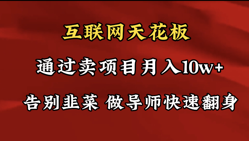 （9201期）导师训练营互联网的天花板，让你告别韭菜，通过卖项目，一定要…_免费分享网络创业,副业,信息差项目的老牌资源整合平台！金铲子项目