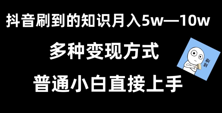 抖音刷到的知识，每天只需2小时，0，暴力，普通小白直接上手_免费分享网络创业,副业,信息差项目的老牌资源整合平台！金铲子项目