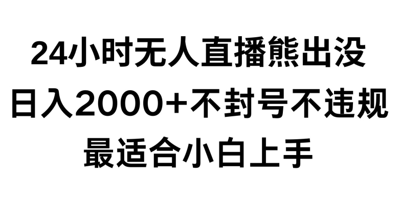 快手24小时无人直播熊出没，不封直播间，不违规，0，最适合小白上手，保姆式教学_免费分享网络创业,副业,信息差项目的老牌资源整合平台！金铲子项目