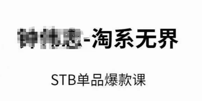 淘系无界STB单品爆款课（2024），付费带动免费的核心逻辑，万相台无界关键词推广/精准人群的核心_免费分享网络创业,副业,信息差项目的老牌资源整合平台！金铲子项目