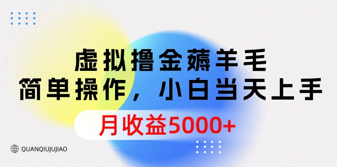 （9864期）虚拟撸金薅羊毛，简单操作，小白上手，_免费分享网络创业,副业,信息差项目的老牌资源整合平台！金铲子项目