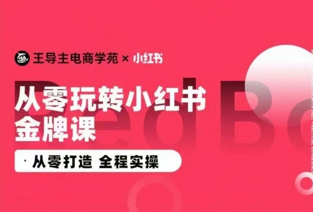 王导主·小红书电商运营实操课，​从零打造 全程实操_免费分享网络创业,副业,信息差项目的老牌资源整合平台！金铲子项目