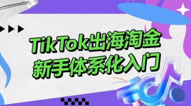 TikTok出海淘金，新手体系化入门，零基础快速入门，掌握短视频、直播带货等引流到的知识_免费分享网络创业,副业,信息差项目的老牌资源整合平台！金铲子项目