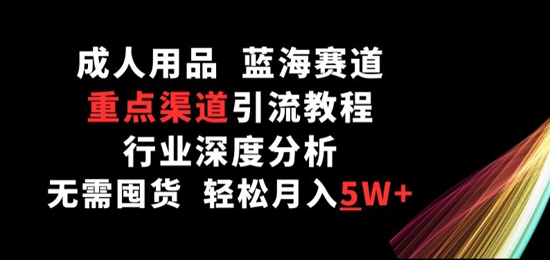 成人用品，蓝海赛道，重点渠道引流教程，行业深度分析，无需囤货，_免费分享网络创业,副业,信息差项目的老牌资源整合平台！金铲子项目