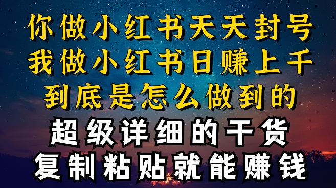 都知道小红书能引流私域，可为什么我能一天引流几十人上千，但你却频频封号违规被限流_免费分享网络创业,副业,信息差项目的老牌资源整合平台！金铲子项目