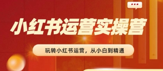 2024小红书运营实操营，​从入门到精通，完成从0~1~100_免费分享网络创业,副业,信息差项目的老牌资源整合平台！金铲子项目