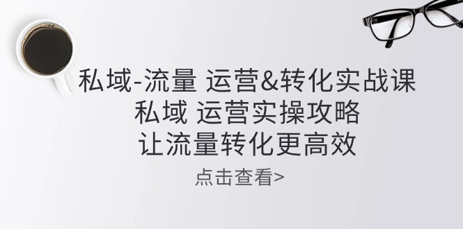 （10739期）私域-流量运营&转化实操课：私域运营实操攻略让流量转化更高效_免费分享网络创业,副业,信息差项目的老牌资源整合平台！金铲子项目