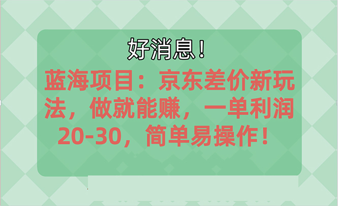 （10989期）越早知道越能赚到钱的蓝海项目：京东大平台操作，一单-30，简单…_免费分享网络创业,副业,信息差项目的老牌资源整合平台！金铲子项目