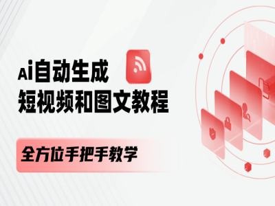 AI自动生成短视频和图文课程，全方位手把手教学_免费分享网络创业,副业,信息差项目的老牌资源整合平台！金铲子项目