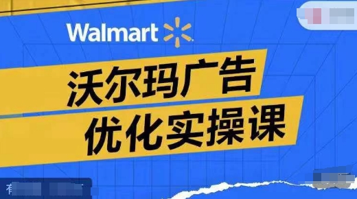 沃尔玛广告优化实操课，广告报告实操讲解，广告如何提高转化和ROAS等_免费分享网络创业,副业,信息差项目的老牌资源整合平台！金铲子项目