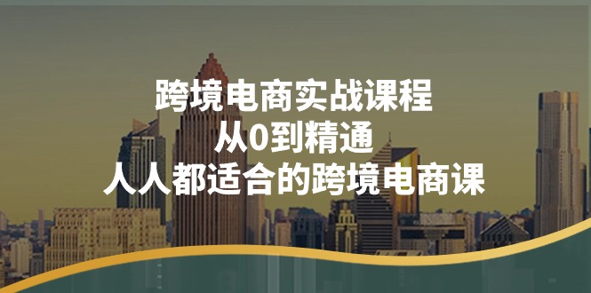 （11183期）跨境电商实战课程：从0到精通，人人都适合的跨境电商课（14节课）_免费分享网络创业,副业,信息差项目的老牌资源整合平台！金铲子项目
