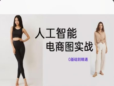 人工智能SD电商图实战，ai绘图0基础到精通_免费分享网络创业,副业,信息差项目的老牌资源整合平台！金铲子项目