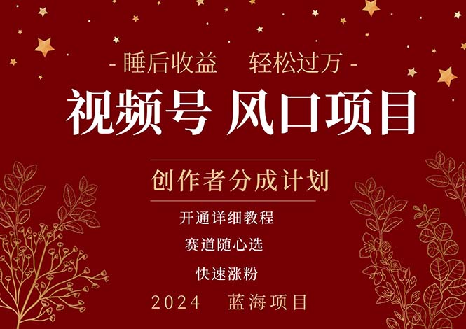 （11331期）拥有睡眠的微信视频号大风口项目多赛道选择，可…_免费分享网络创业,副业,信息差项目的老牌资源整合平台！金铲子项目