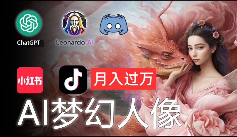 AI摄影梦幻人像：零基础也能的秘密_免费分享网络创业,副业,信息差项目的老牌资源整合平台！金铲子项目