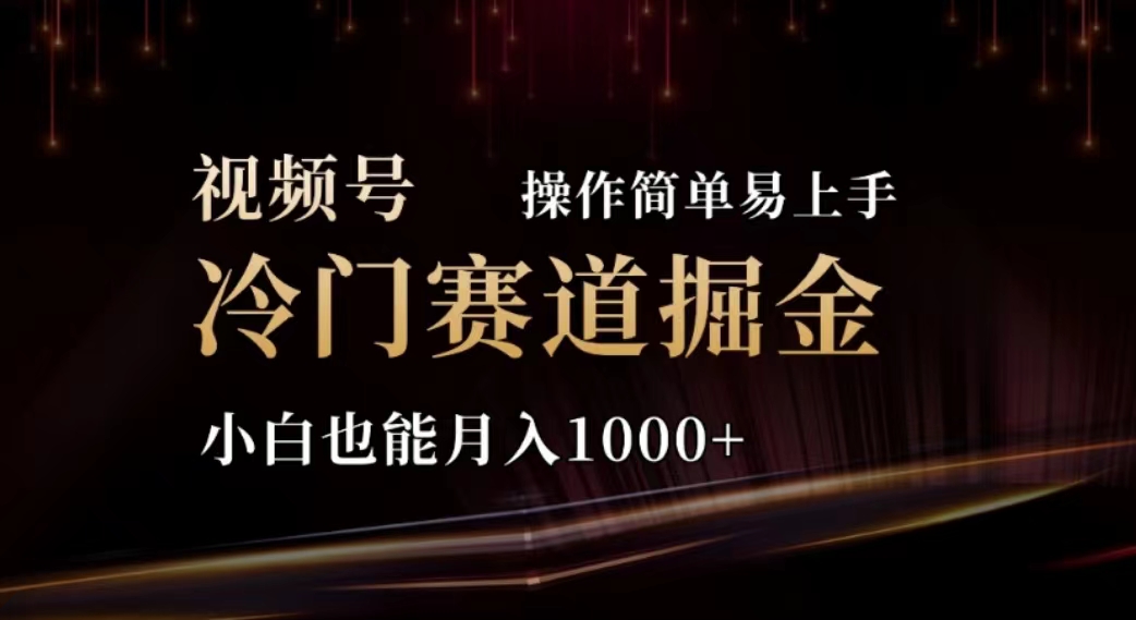 （11378期）2024视频号冷门赛道掘金，操作简单上手，小白也能_免费分享网络创业,副业,信息差项目的老牌资源整合平台！金铲子项目