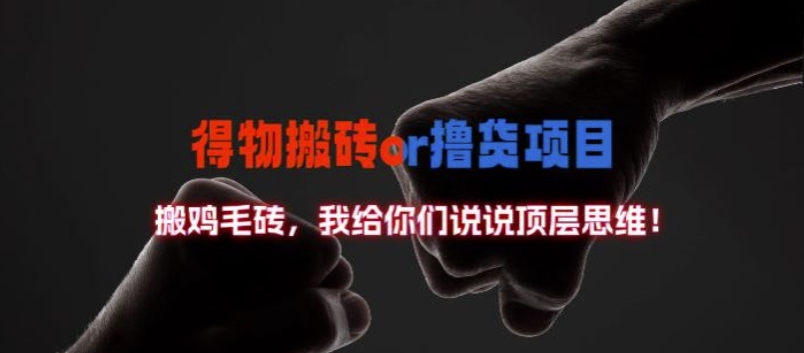 得物搬砖撸货项目?掰下数据，我给你们说说顶层思维_免费分享网络创业,副业,信息差项目的老牌资源整合平台！金铲子项目