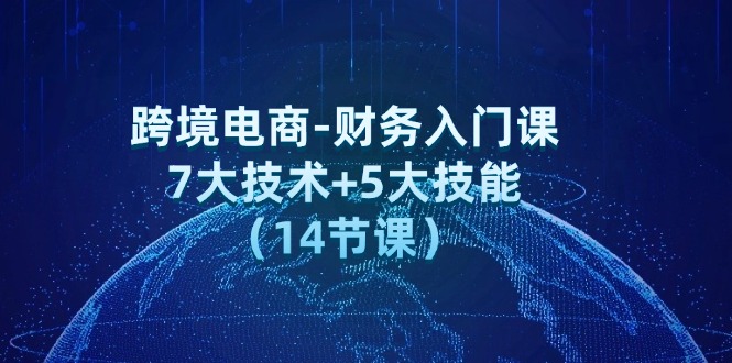 （12047期）跨境电商-财务入门课：7大技术5大技能（14节课）_免费分享网络创业,副业,信息差项目的老牌资源整合平台！金铲子项目