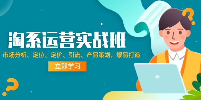 （12186期）淘系运营实战班：市场分析、定位、定价、引流、产品策划，爆品打造_免费分享网络创业,副业,信息差项目的老牌资源整合平台！金铲子项目