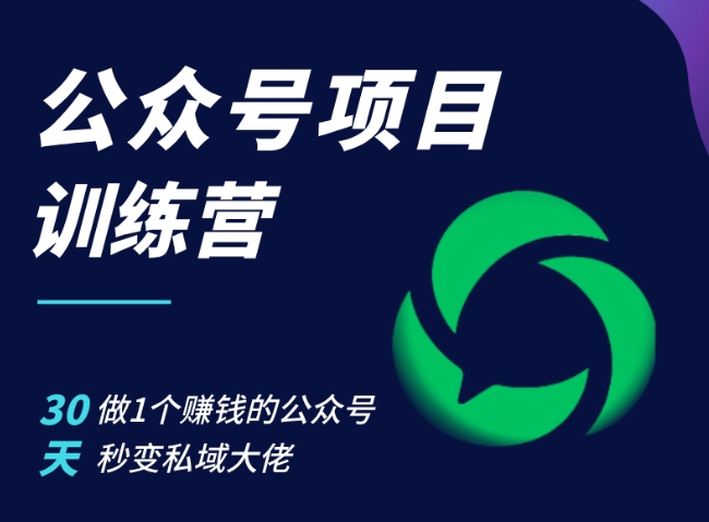 公众号项目训练营，30天做1个赚钱的公众号，秒变私域大佬_免费分享网络创业,副业,信息差项目的老牌资源整合平台！金铲子项目