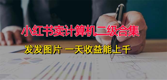 （12228期）小红书卖计算机二级合集，发发图片一天能上千_免费分享网络创业,副业,信息差项目的老牌资源整合平台！金铲子项目