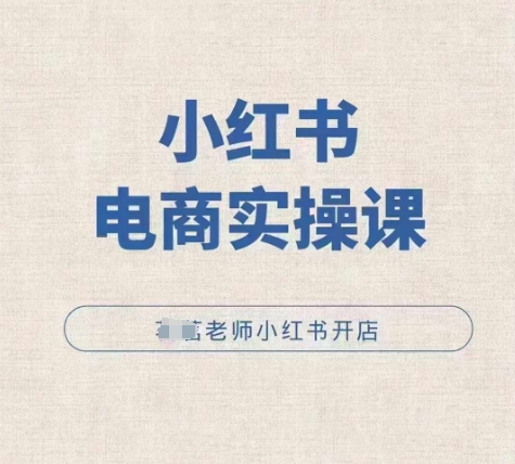 小红薯电商实操课，小红书开店实操必学课_免费分享网络创业,副业,信息差项目的老牌资源整合平台！金铲子项目