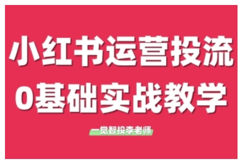 小红书运营投流，小红书广告投放从0到1的实战课，学完即可开始投放_免费分享网络创业,副业,信息差项目的老牌资源整合平台！金铲子项目