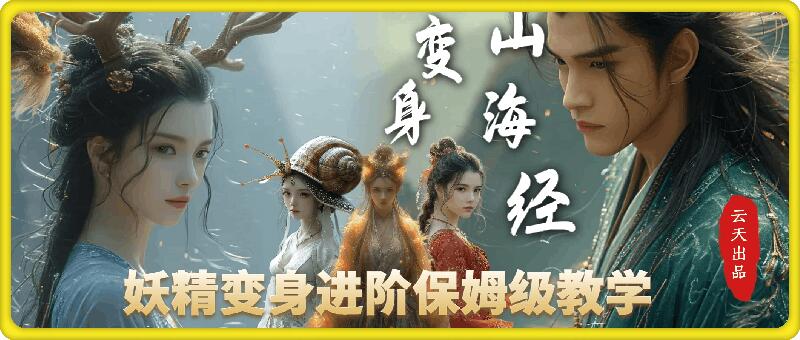 云天AI山海经变身视频教程，妖精变身进阶保姆级教学_免费分享网络创业,副业,信息差项目的老牌资源整合平台！金铲子项目
