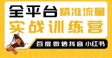 全平台精准流量实战训练营，百度微信抖音小红书SEO引流教程_免费分享网络创业,副业,信息差项目的老牌资源整合平台！金铲子项目
