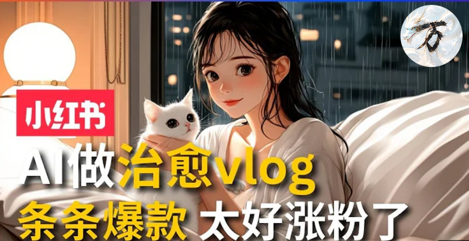 （13172期）AI治愈系vlog动画视频，小红书1个月涨粉破万，商单报价0_免费分享网络创业,副业,信息差项目的老牌资源整合平台！金铲子项目