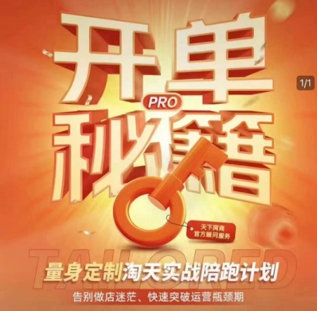淘宝开单秘籍PRO，量身定制淘天实战陪跑计划，告别做店迷茫、快速突破运营瓶颈期_免费分享网络创业,副业,信息差项目的老牌资源整合平台！金铲子项目