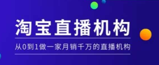 淘宝直播运营实操课【MCN机构】，从0到1做一家千万的直播机构_免费分享网络创业,副业,信息差项目的老牌资源整合平台！金铲子项目