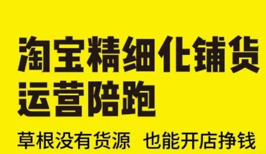 淘宝精细化铺货运营陪跑(部分更新至2025)，草根没有货源也能开店挣钱_免费分享网络创业,副业,信息差项目的老牌资源整合平台！金铲子项目