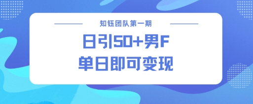 男粉引流新方法不违规，当日即可_免费分享网络创业,副业,信息差项目的老牌资源整合平台！金铲子项目